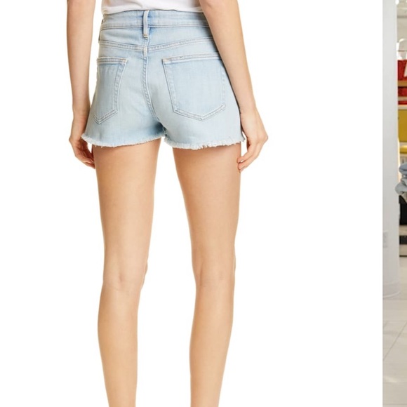 NEW • Frame Denim • Le Grand Garçon Shorts 27 Blue - Picture 2 of 8